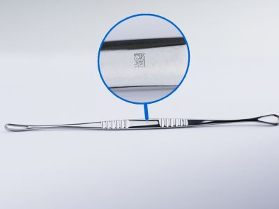 Medical instrument with Data Matrix code